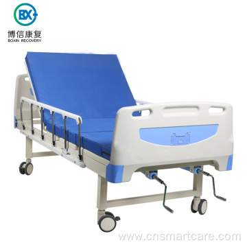 Hospital Furniture 2 Cranks Manual Medical Bed